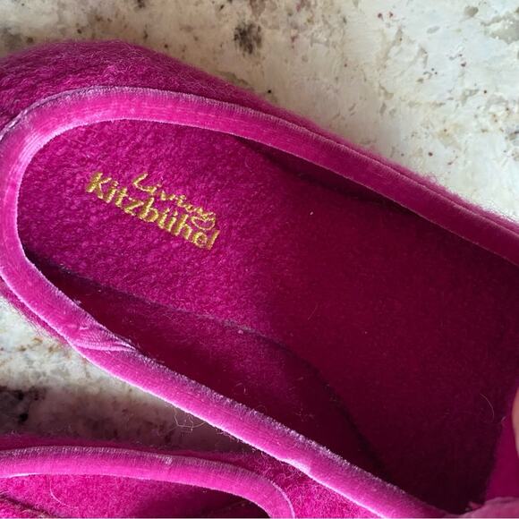 Living Kitzbühel $149 Women German Wool Ballerina Slipper Hot Pink w Gold EUC 7 - Picture 11 of 14